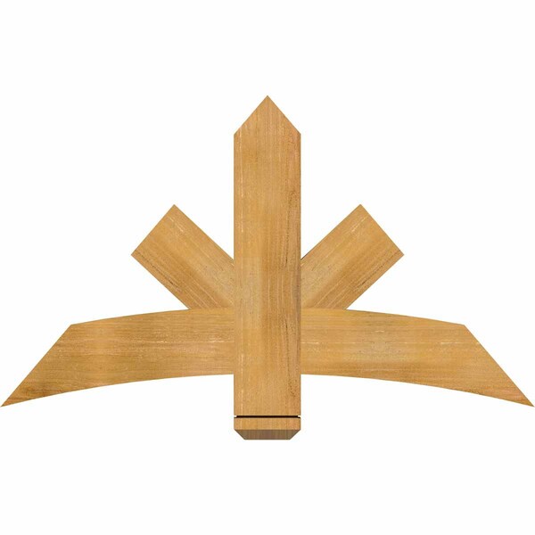 Ekena Millwork Alberta Rough Sawn Timber Gable Bracket, Western Red Cedar, 48"W x 28"H x 2"D x 6"F, 14/12 Pitch GBW048X28X0206ALB00RWR - main